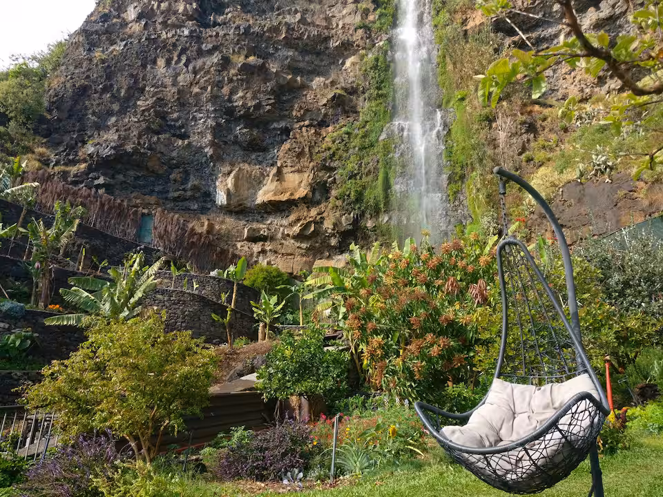 Waterfall near Canto das Fontes in Madeira